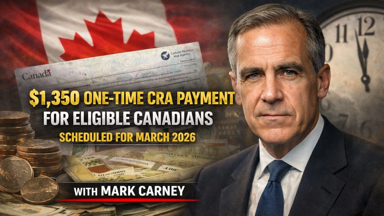 $1,350 one-time CRA payment for eligible Canadians scheduled for March 2026