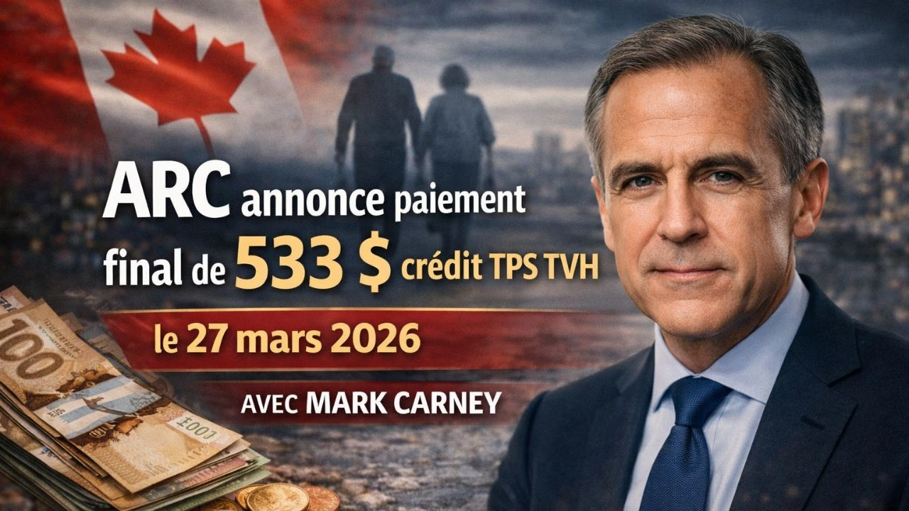 ARC annonce paiement final de 533 $ crédit TPS TVH le 27 mars 2026